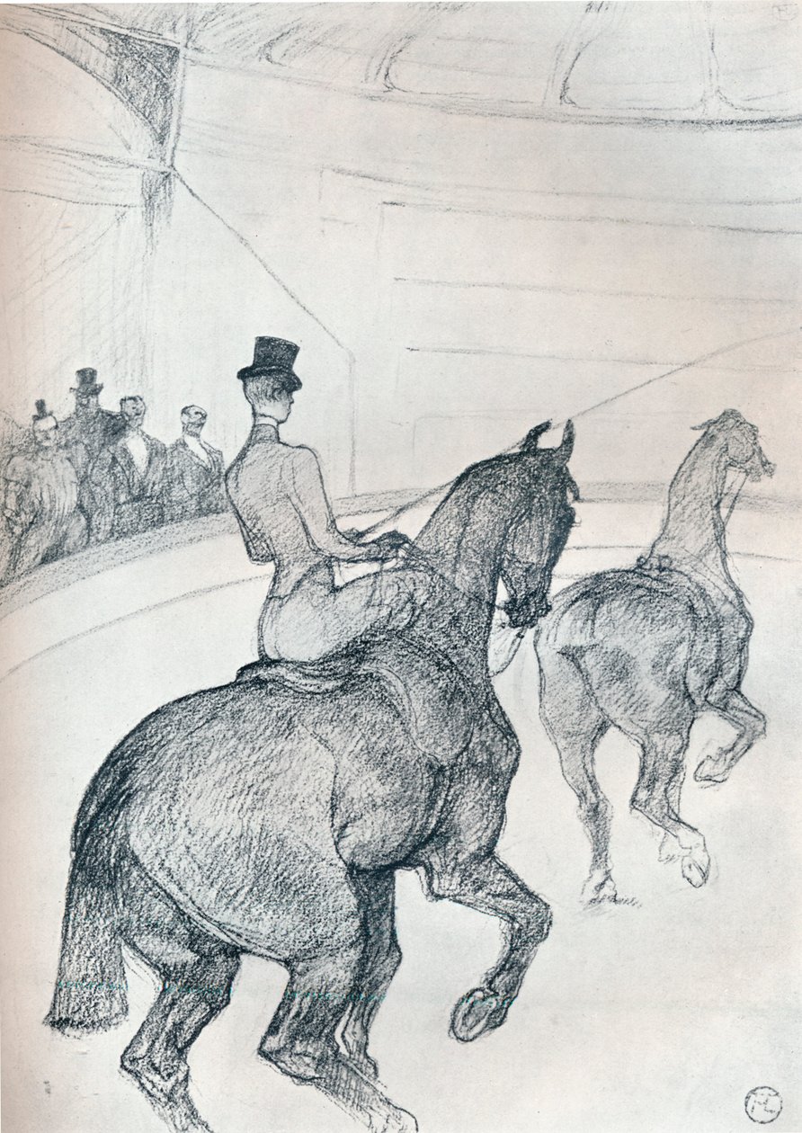 Truque-piloto de condução em tandem, c1899 1934 de Henri de Toulouse Lautrec