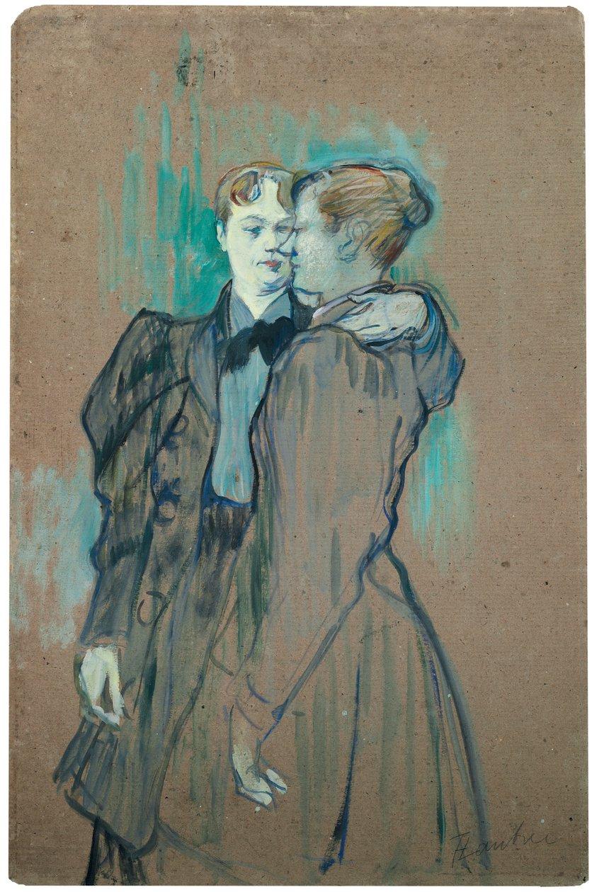 Duas mulheres valsando; Duas mulheres em valsa, 1894 de Henri de Toulouse Lautrec