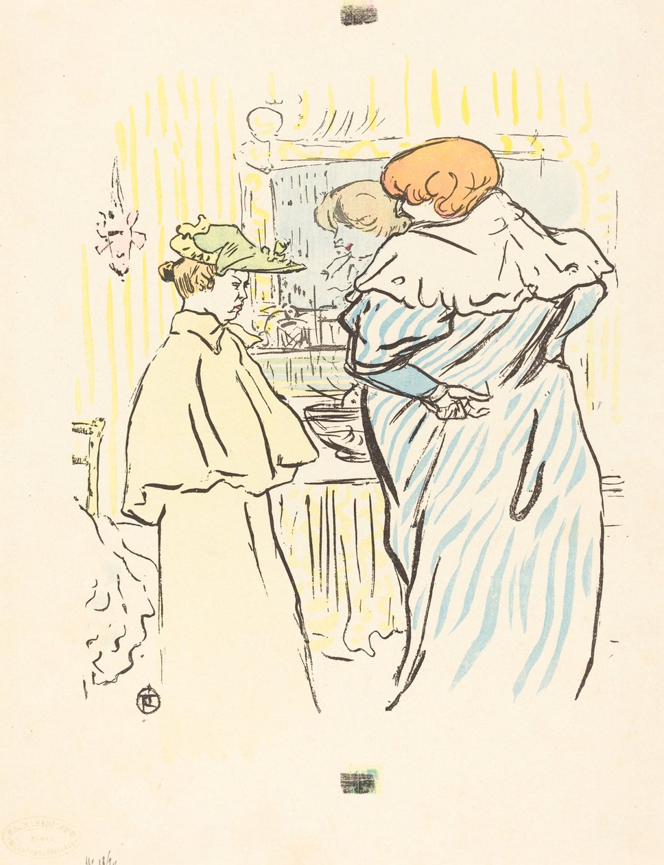 Duas mulheres diante de um espelho de Henri de Toulouse Lautrec