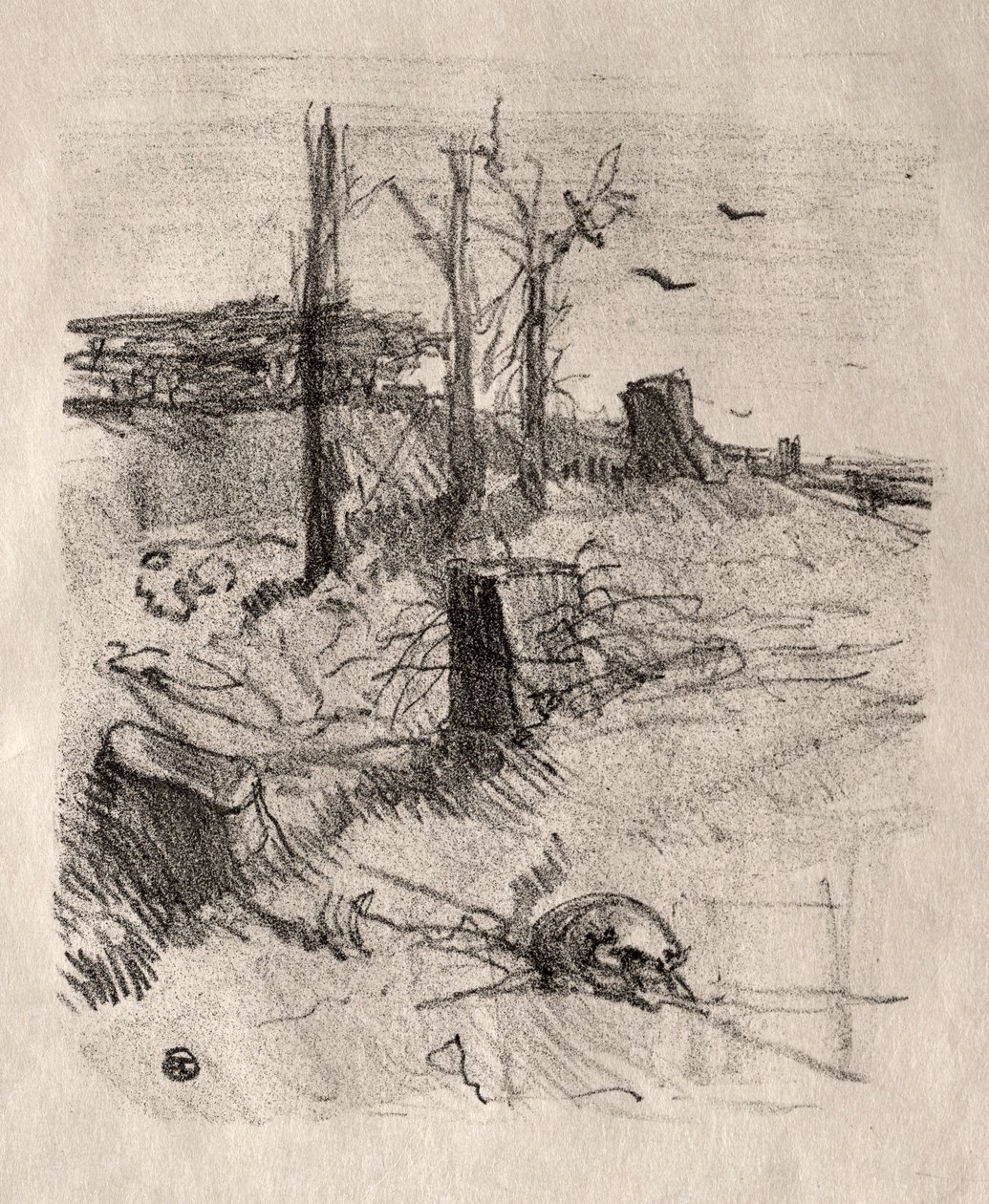 Um cemitério na Galiza, 1898. de Henri de Toulouse Lautrec
