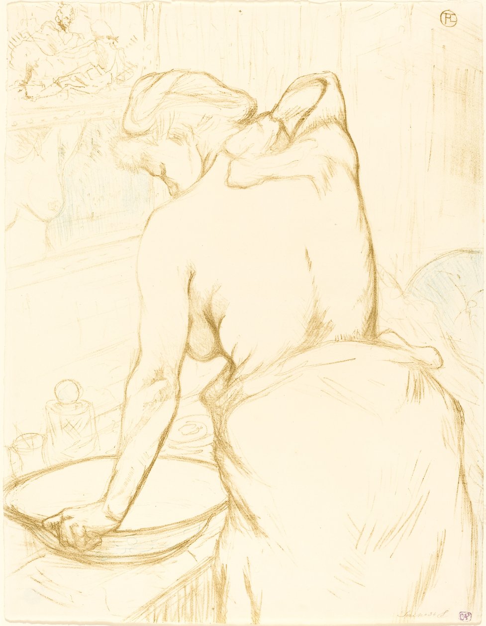 Mulher se lavando Mulher se lavando, 1896. de Henri de Toulouse Lautrec