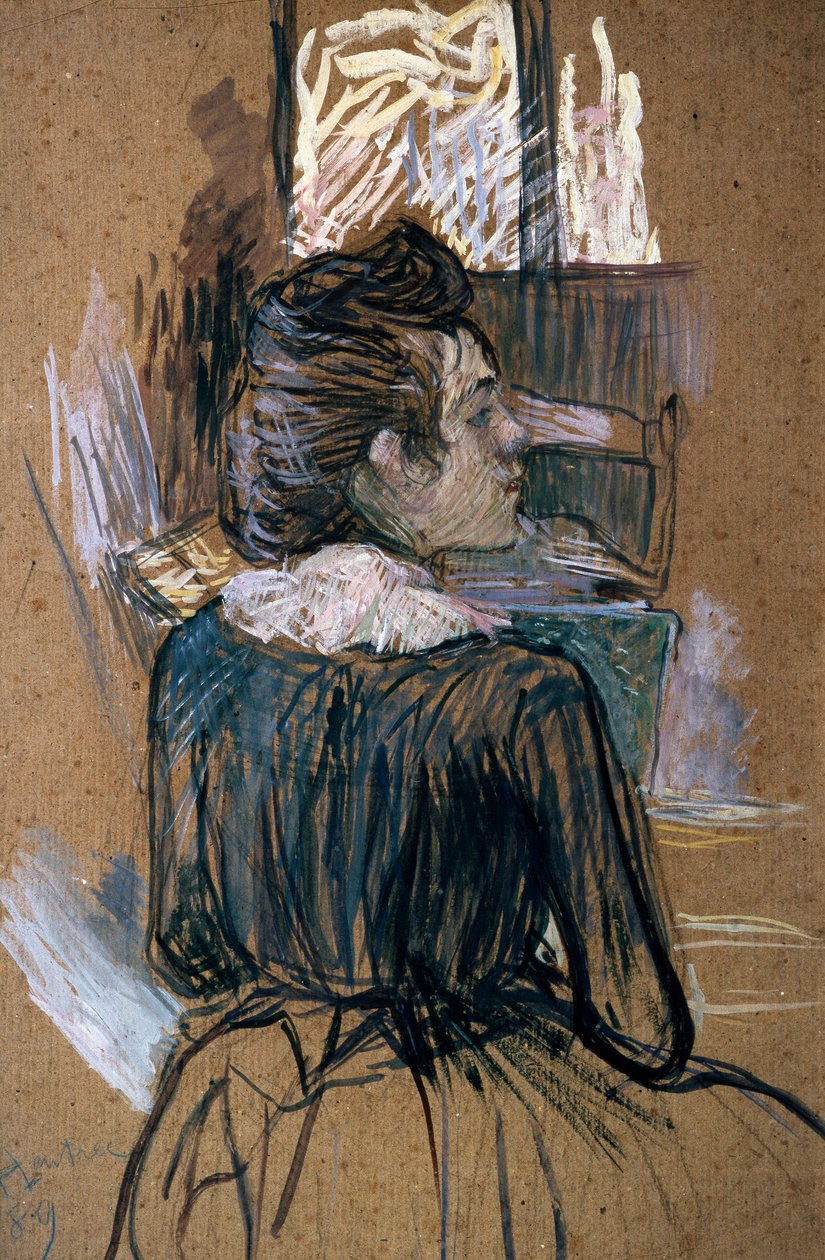 Mulher em uma janela, 1889. de Henri de Toulouse Lautrec
