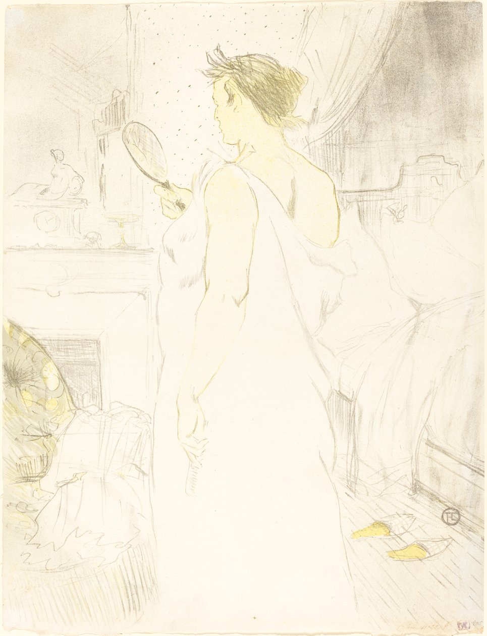 Mulher no espelho Mulher com espelho, 1896. de Henri de Toulouse Lautrec