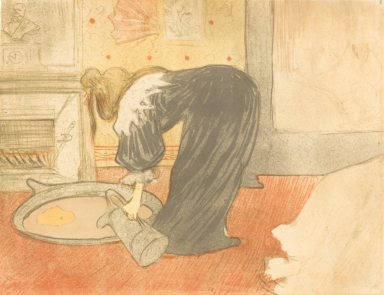 Mulher na banheira Femme au banheira, 1896. de Henri de Toulouse Lautrec