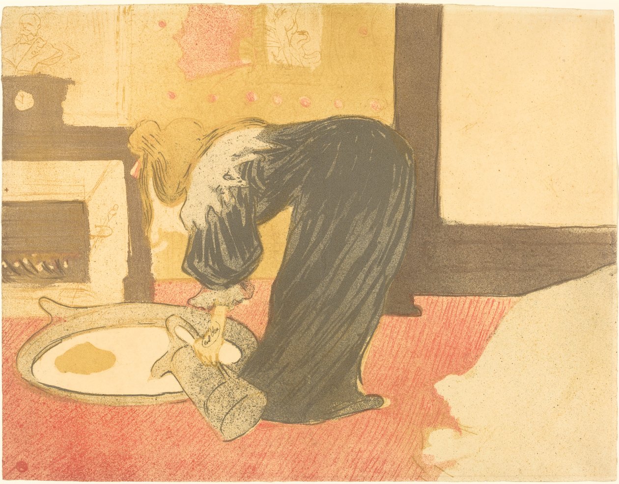 Mulher na banheira Femme au banheira, 1896. de Henri de Toulouse Lautrec
