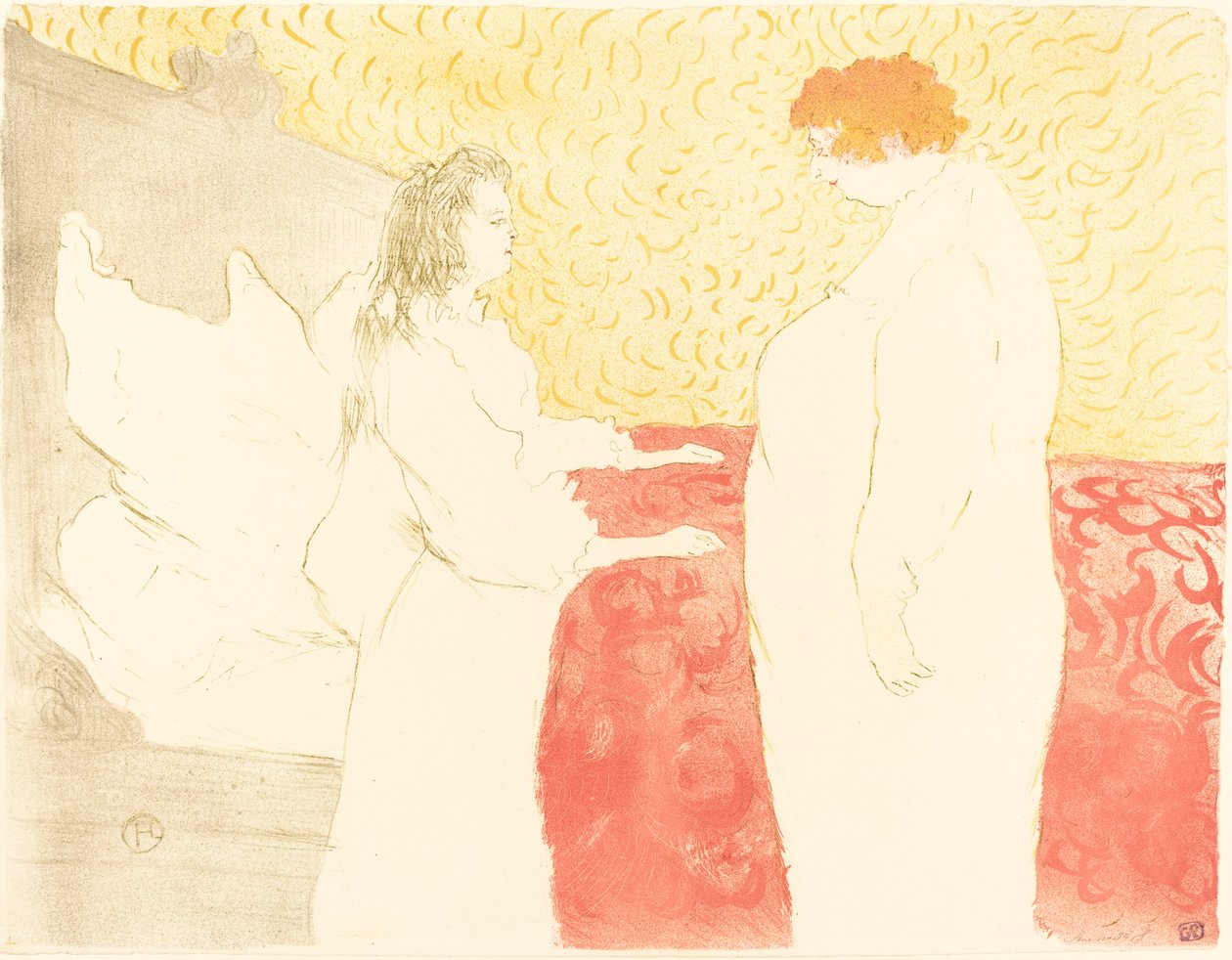 Mulher na Cama, Perfil Femme au lit, perfil, 1896. de Henri de Toulouse Lautrec