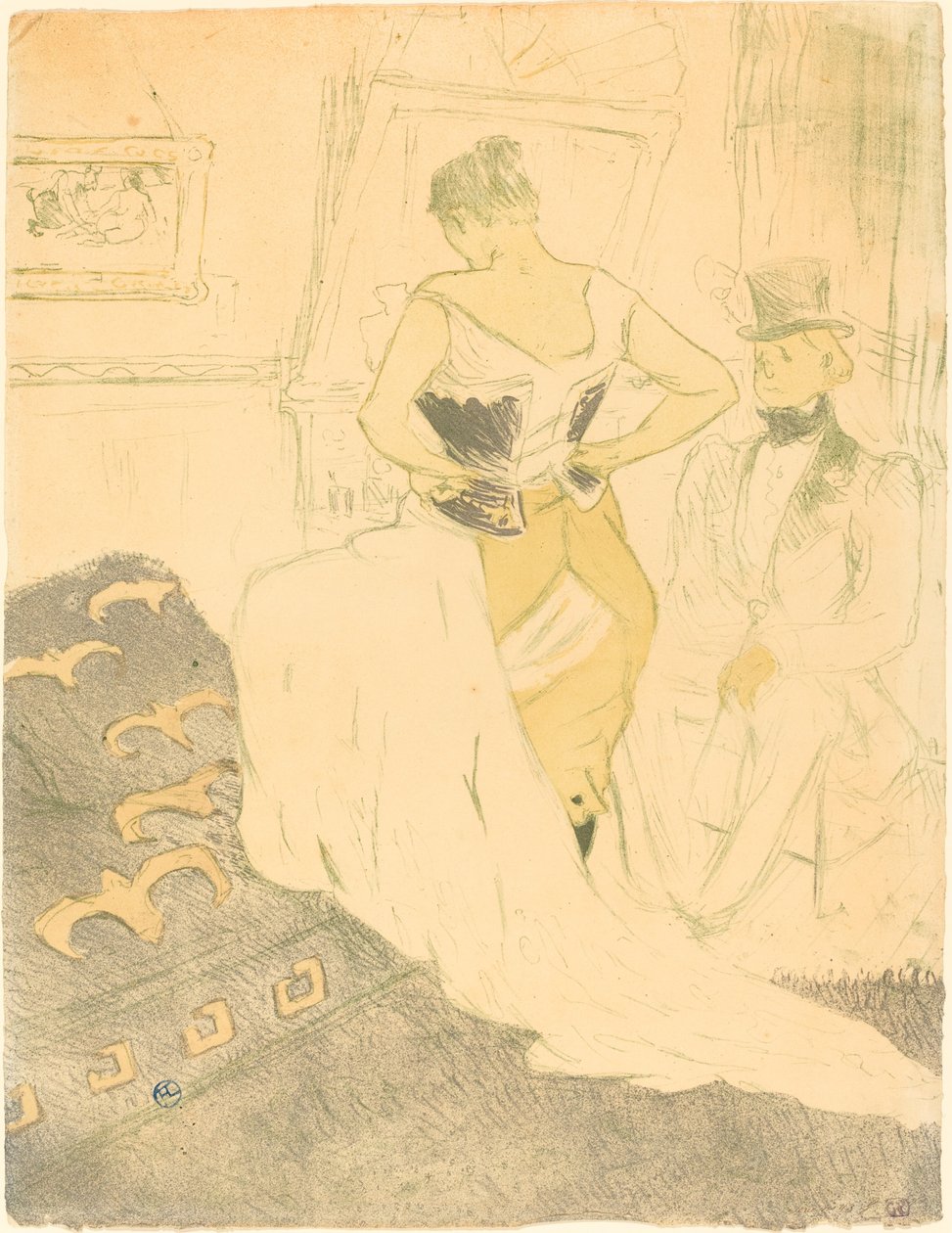 Mulher de espartilho (Femme en corset) de Henri de Toulouse Lautrec
