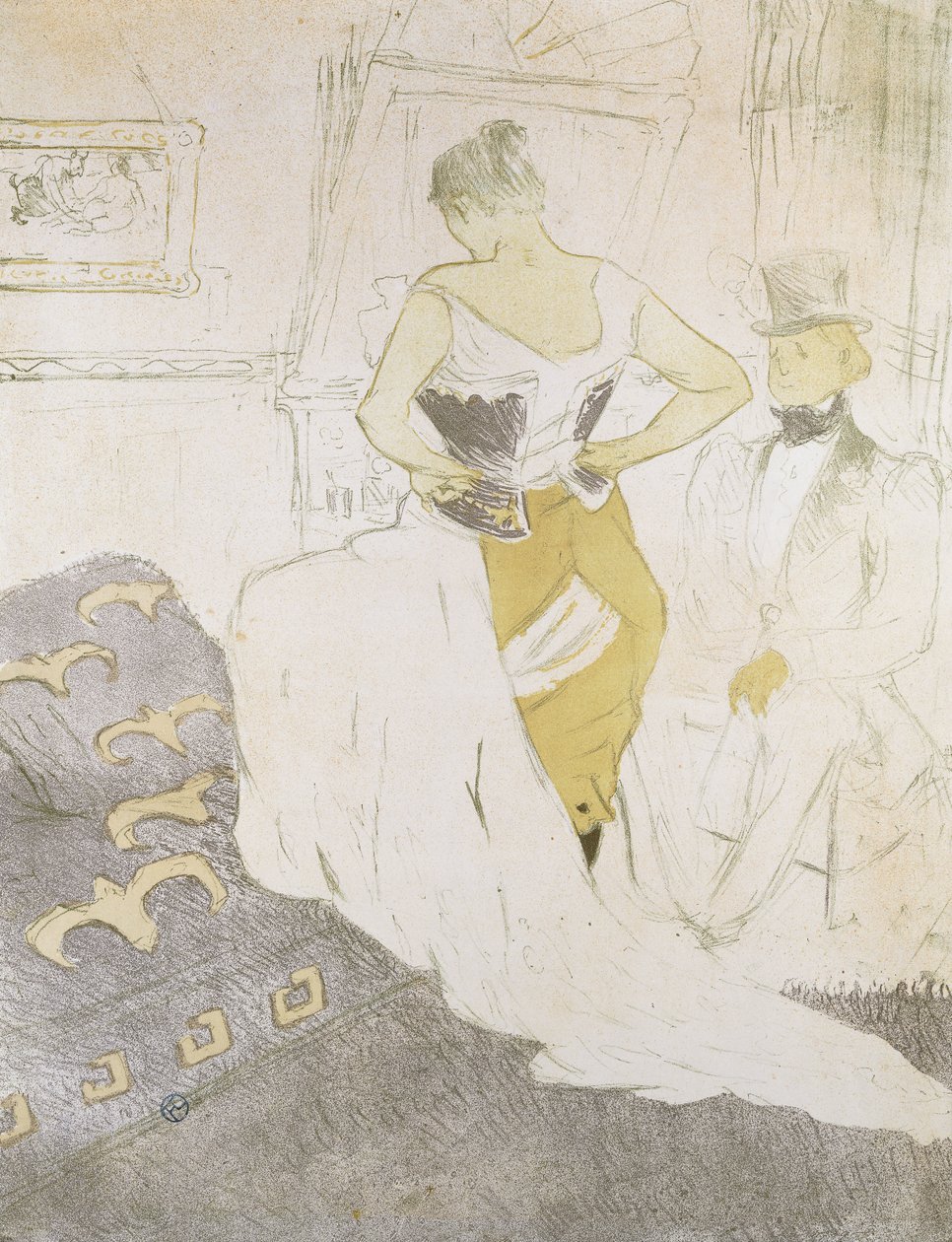Mulher de espartilho, de Elles; Mulher de espartilho, de Elles, 1896 de Henri de Toulouse Lautrec