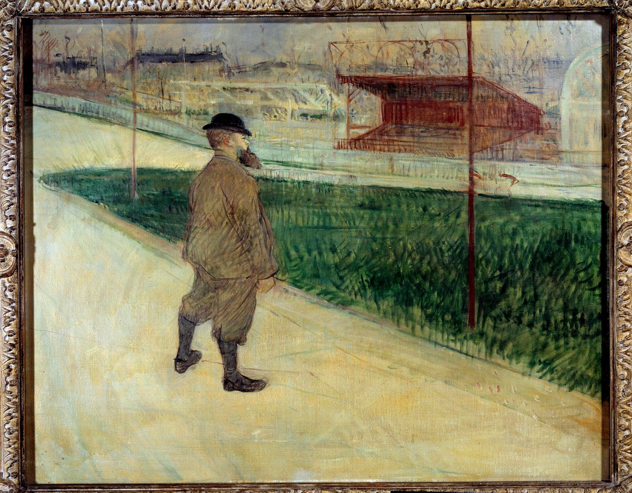 O escritor Paul Tristan diz que Tristan Bernard no Velódromo Búfalo Pintura de Henri de Toulouse Lautrec (1864-1901) de Henri de Toulouse Lautrec