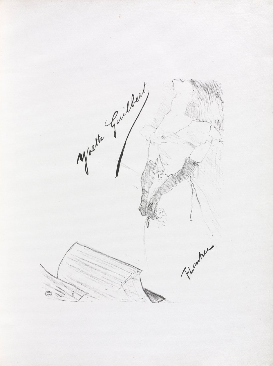 Yvette Guilbert-English Series: Frontispiece, 1898. de Henri de Toulouse Lautrec
