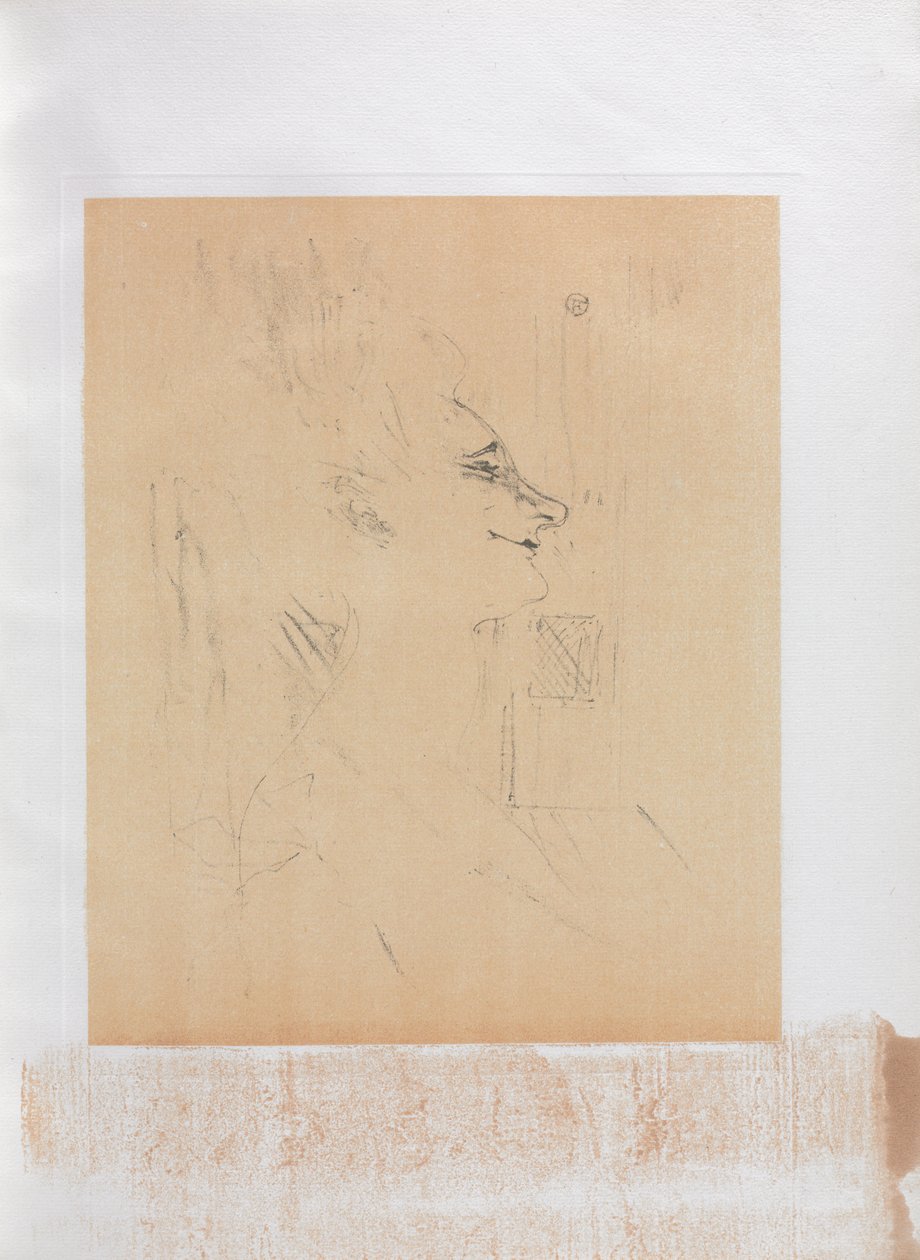 Yvette Guilbert-Inglês Série: Soularde de Henri de Toulouse Lautrec