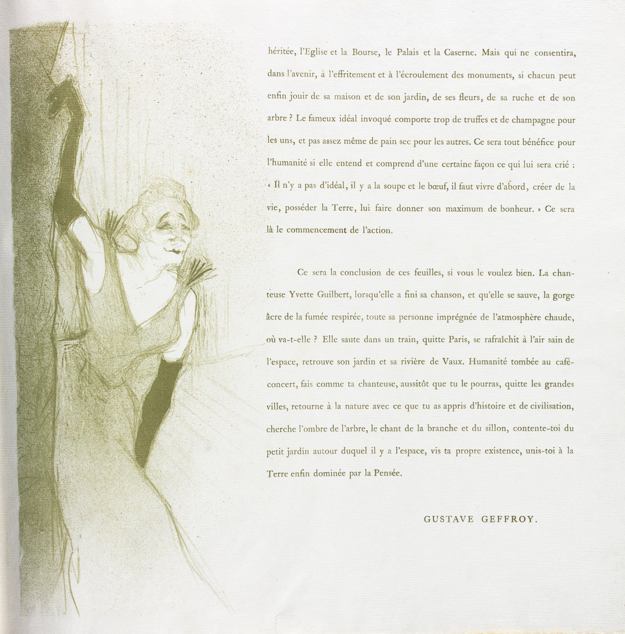 Yvette Guilbert-French Series: No. 16, 1894. de Henri de Toulouse Lautrec