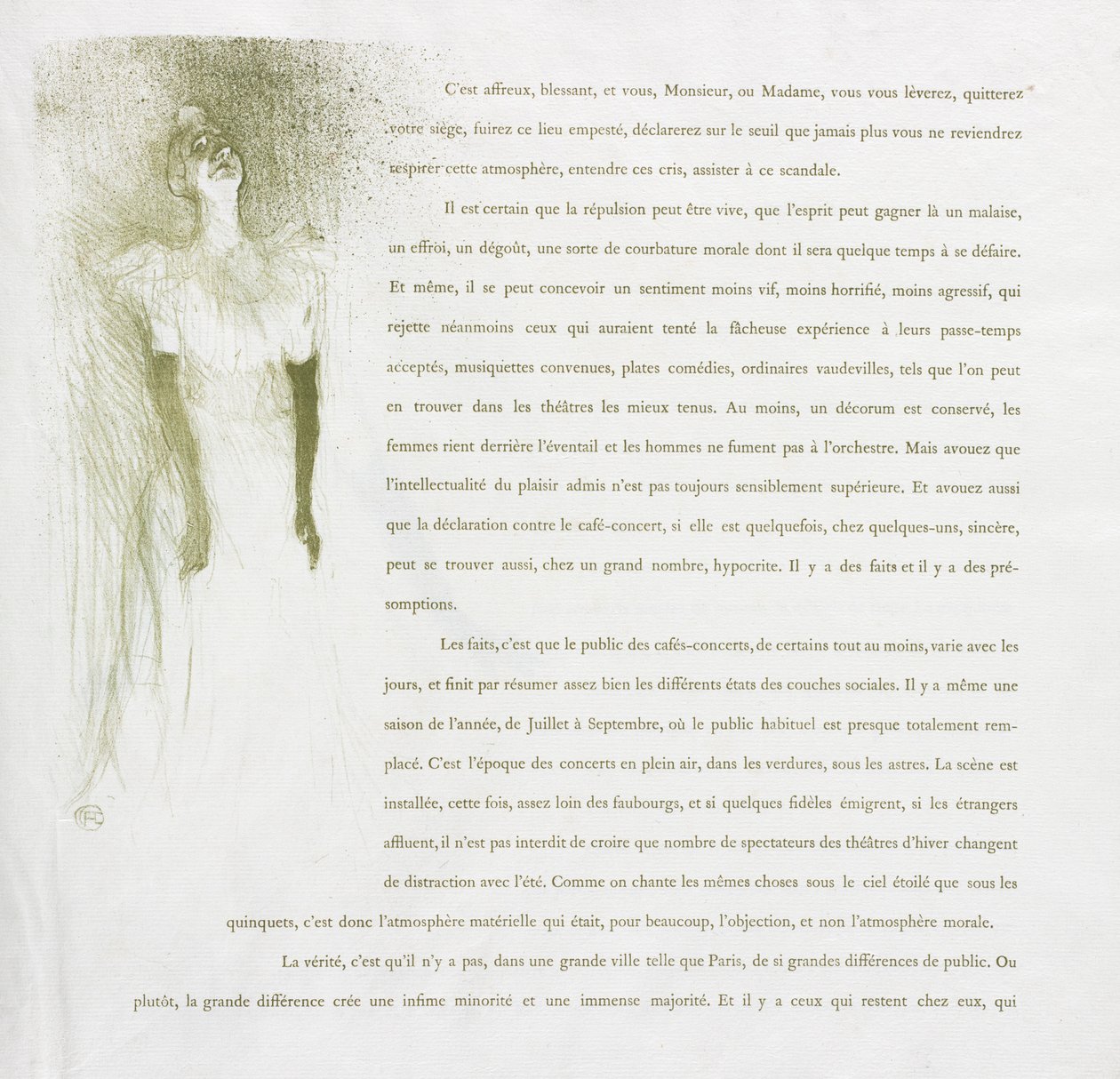 Yvette Guilbert-French Series: No. 3, 1894. de Henri de Toulouse Lautrec