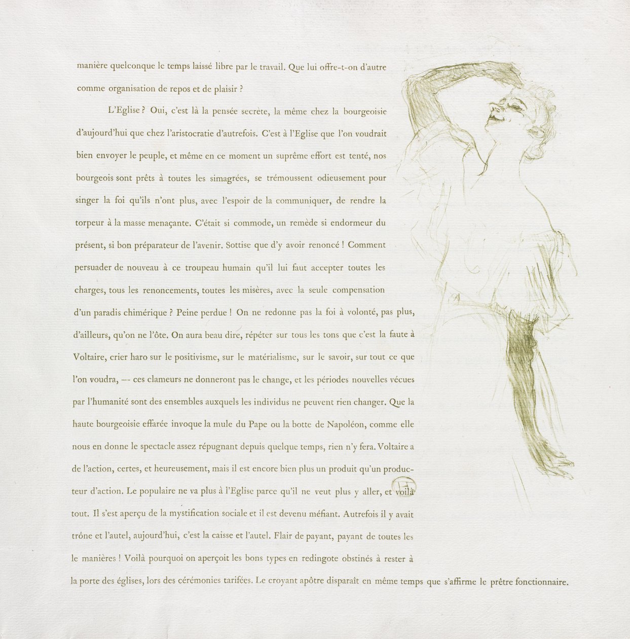 Série Yvette Guilbert-French: No. 7 de Henri de Toulouse Lautrec