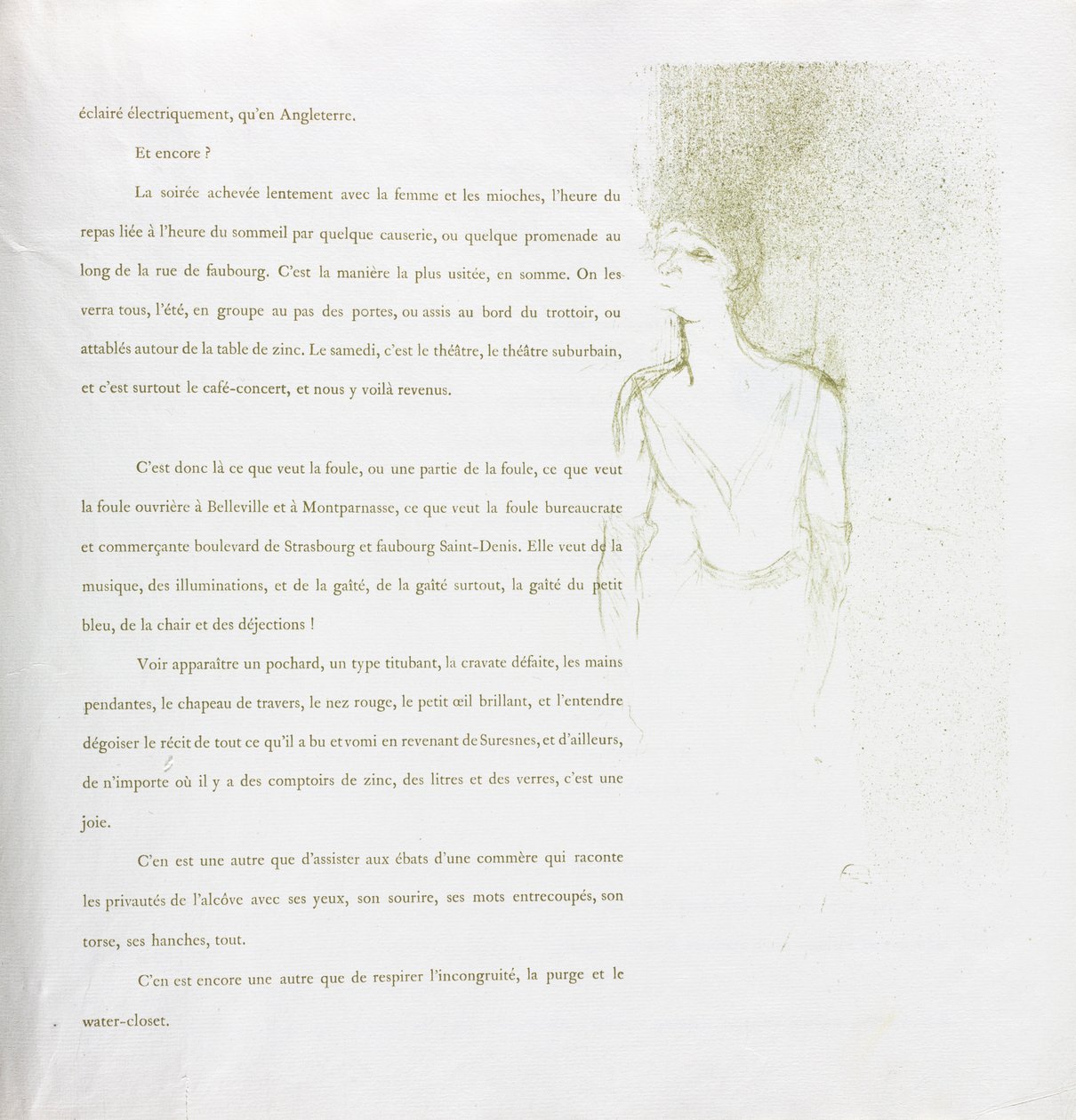 Yvette Guilbert-French Series: No. 9, 1894. de Henri de Toulouse Lautrec
