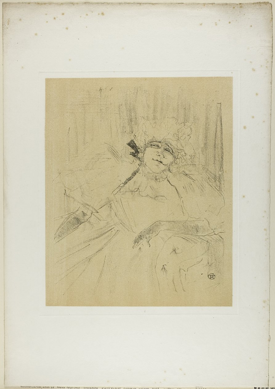 Yvette Guilbert—Canção Antiga, de Yvette Guilbert de Henri de Toulouse Lautrec