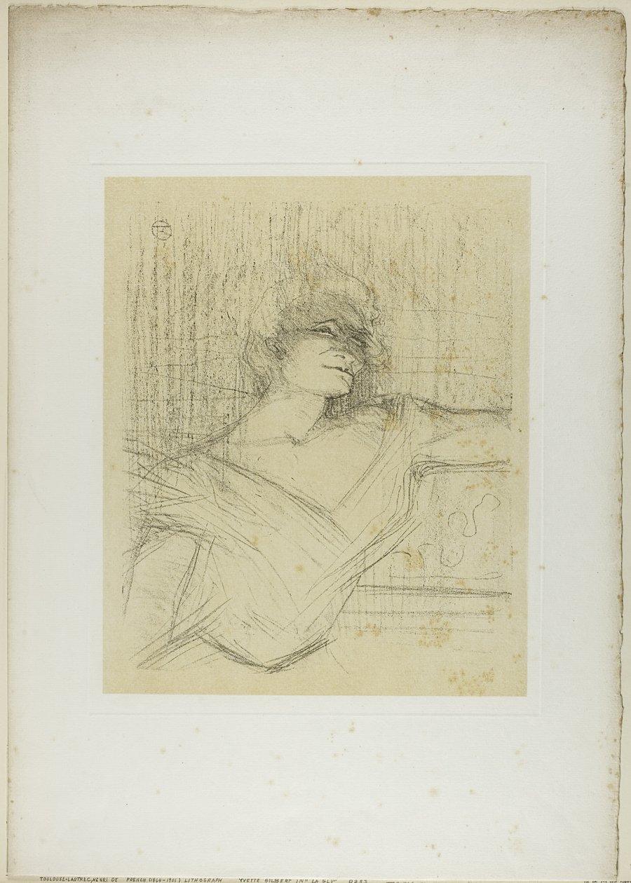 Yvette Guilbert—Na cola, de Yvette Guilbert de Henri de Toulouse Lautrec