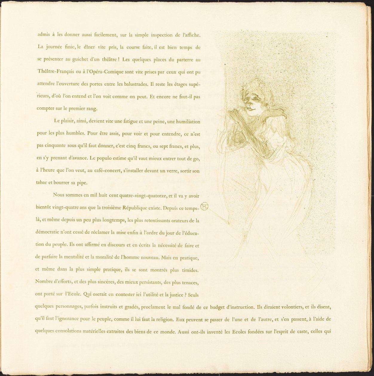 Yvette Guilbert de Henri de Toulouse Lautrec