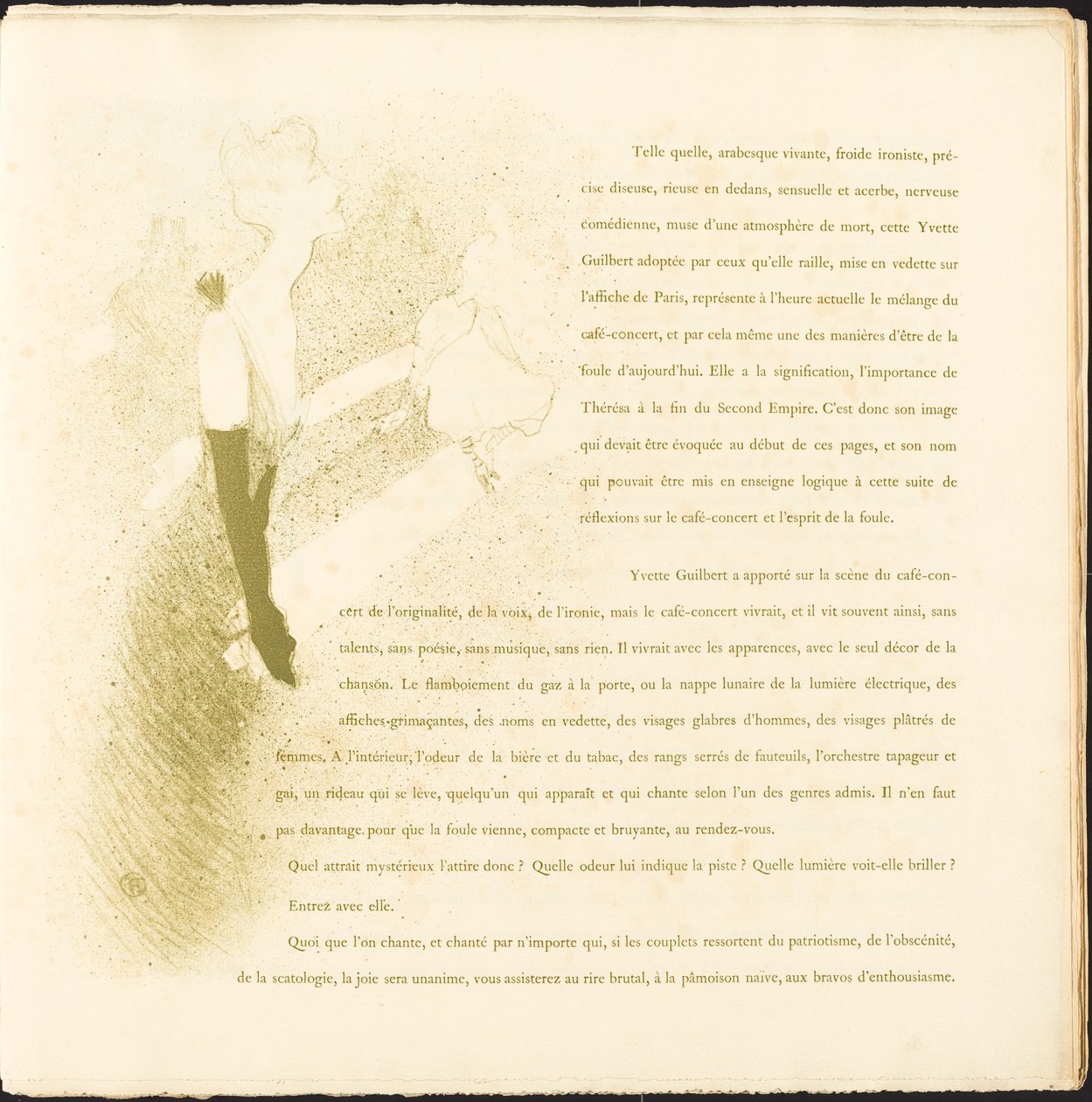 Yvette Guilbert de Henri de Toulouse Lautrec