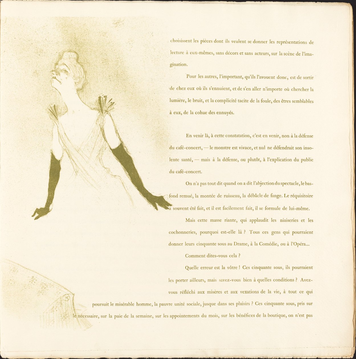 Yvette Guilbert de Henri de Toulouse Lautrec