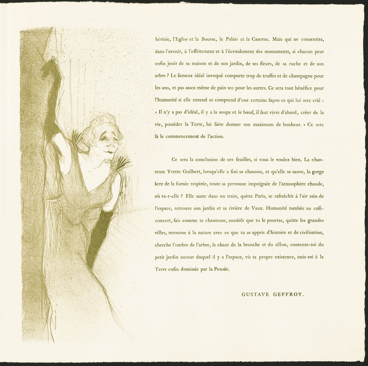 Yvette Guilbert de Henri de Toulouse Lautrec