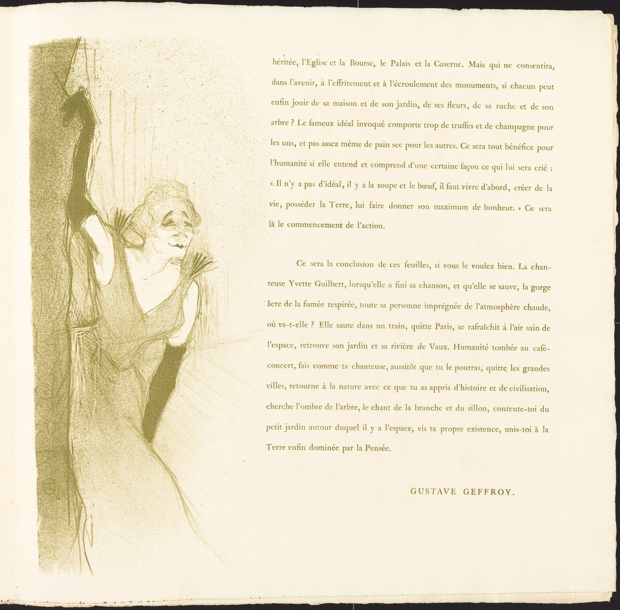 Yvette Guilbert, 1894. de Henri de Toulouse Lautrec