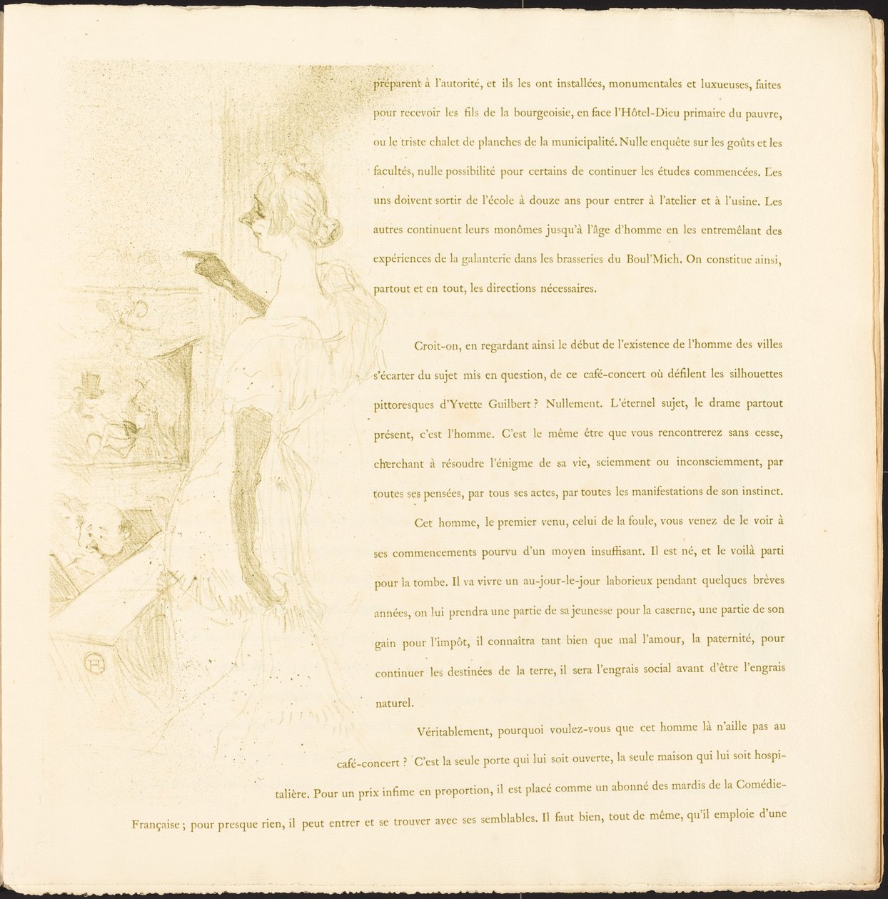 Yvette Guilbert, 1894. de Henri de Toulouse Lautrec