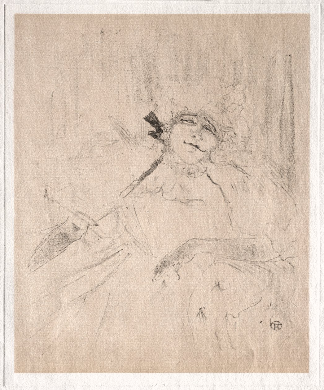 Yvette Guilbert: Chanson Ancienne, 1898. de Henri de Toulouse Lautrec