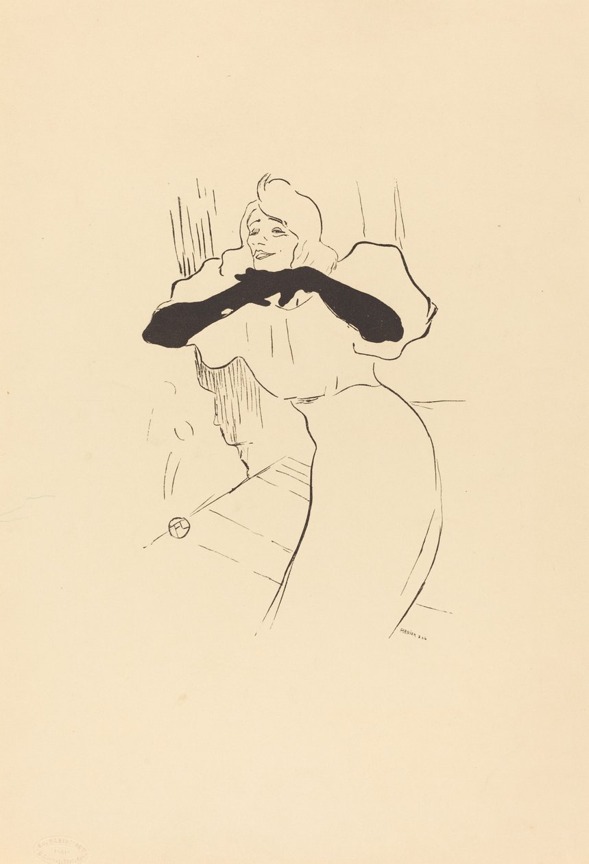 Yvette Guilbert: Linger, Longer, Loo. de Henri de Toulouse Lautrec