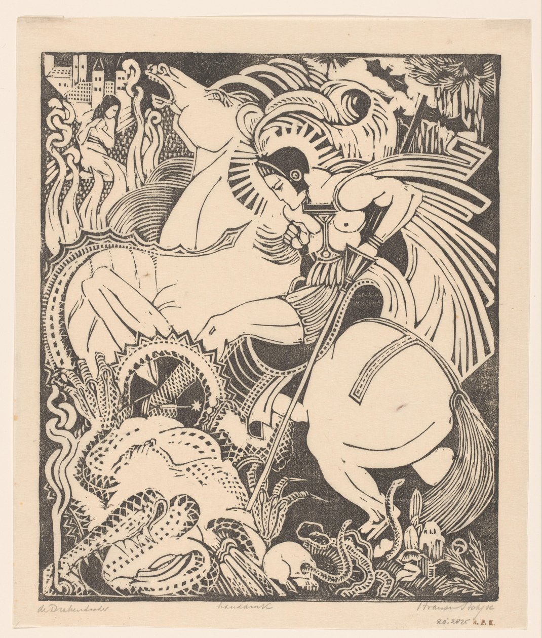 De drakendooder (título original no objeto) de Henri van der Stok (signed by artist)