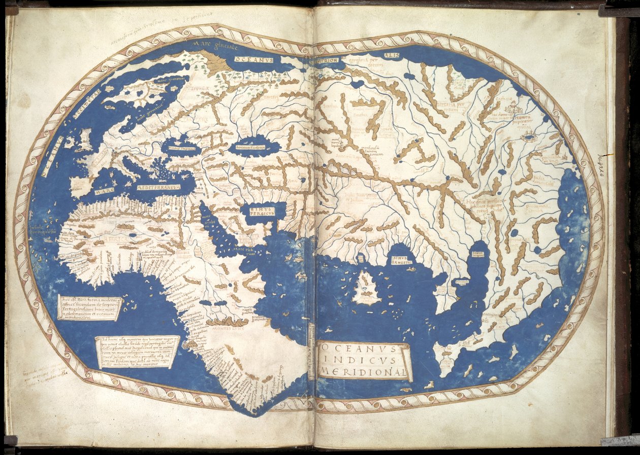 Mapa do mundo, c. 1490 de Henricus Martellus Germanus