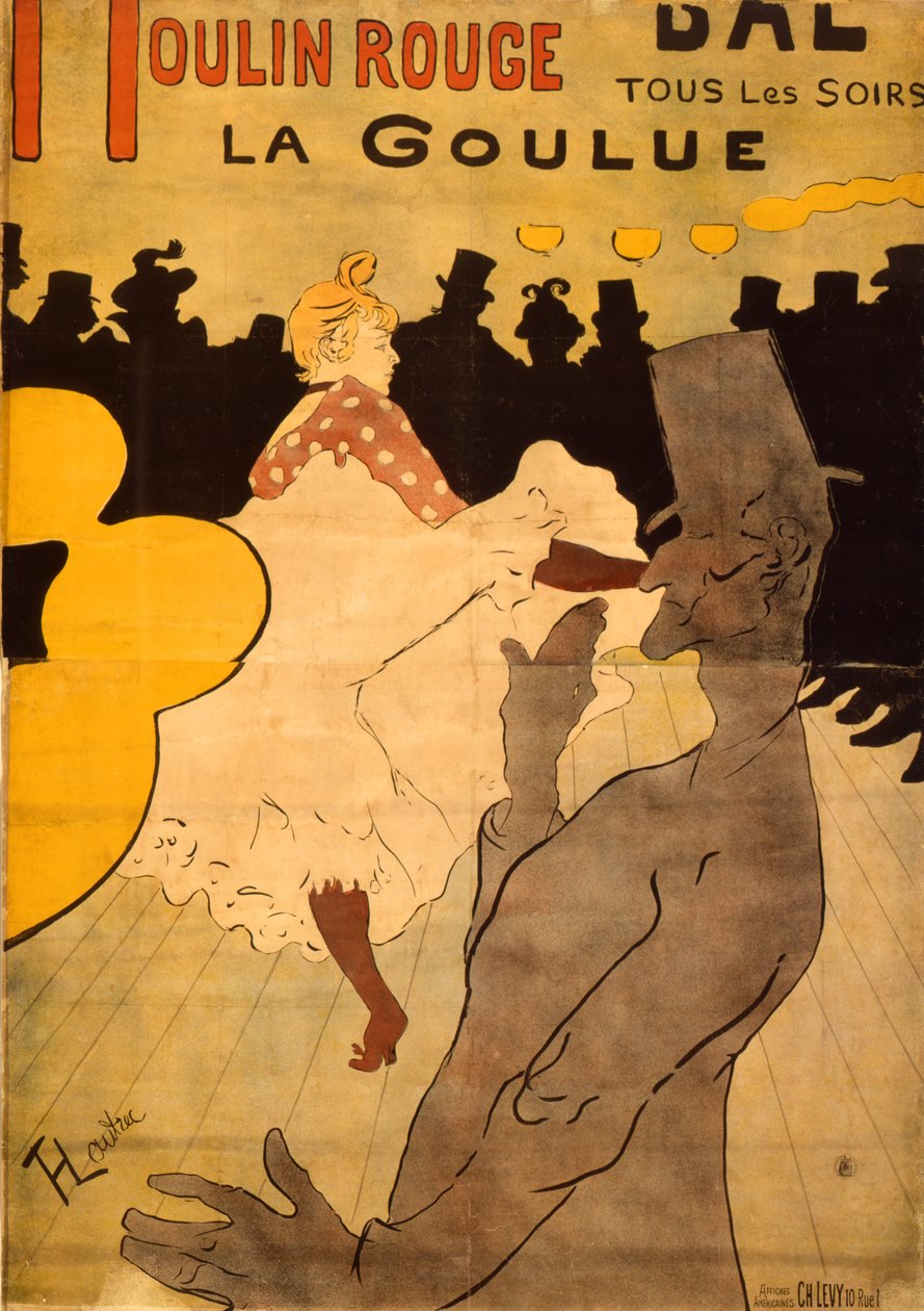 Moulin Rouge-La Goulue de Henri de Toulouse Lautrec
