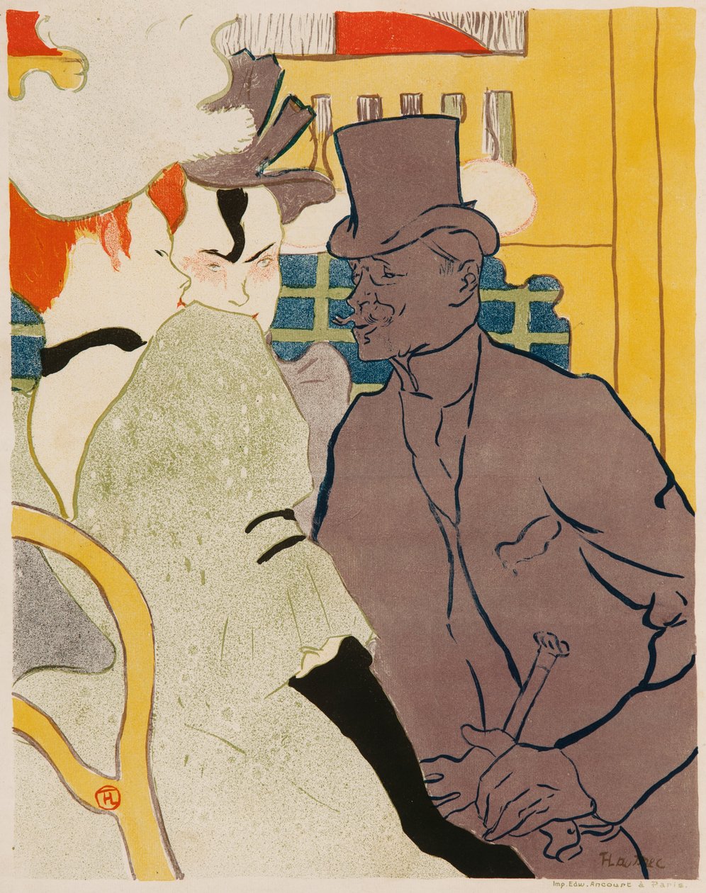 O inglês no Moulin Rouge de Henri de Toulouse Lautrec