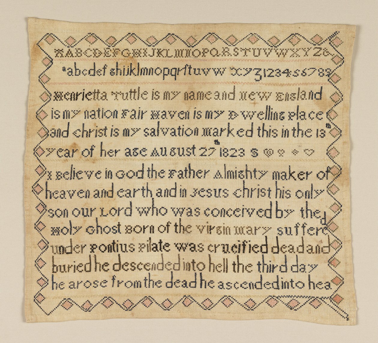 Sampler de Henrietta Tuttle