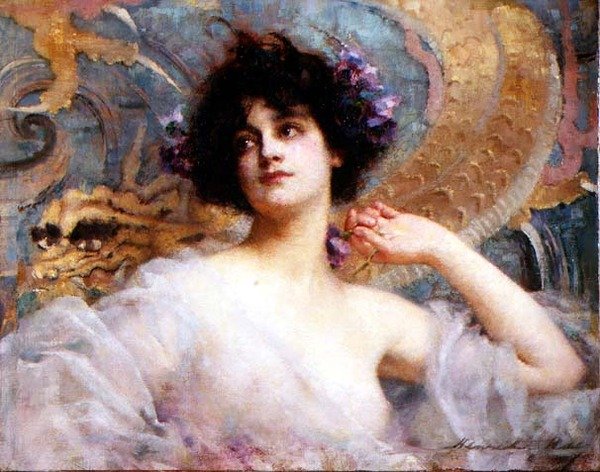 Retrato de uma Jovem Beleza, c.1904 de Henrietta Rae