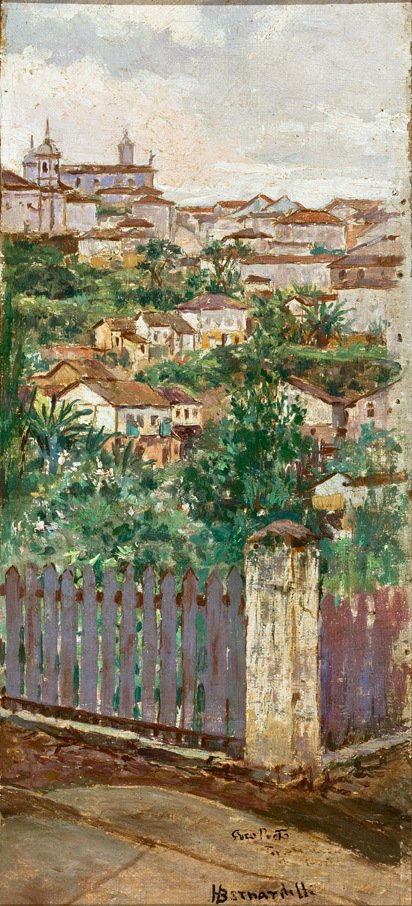  Landscape of Ouro PretonPortugues: Paisagem de Ouro Preton de Henrique Bernardelli