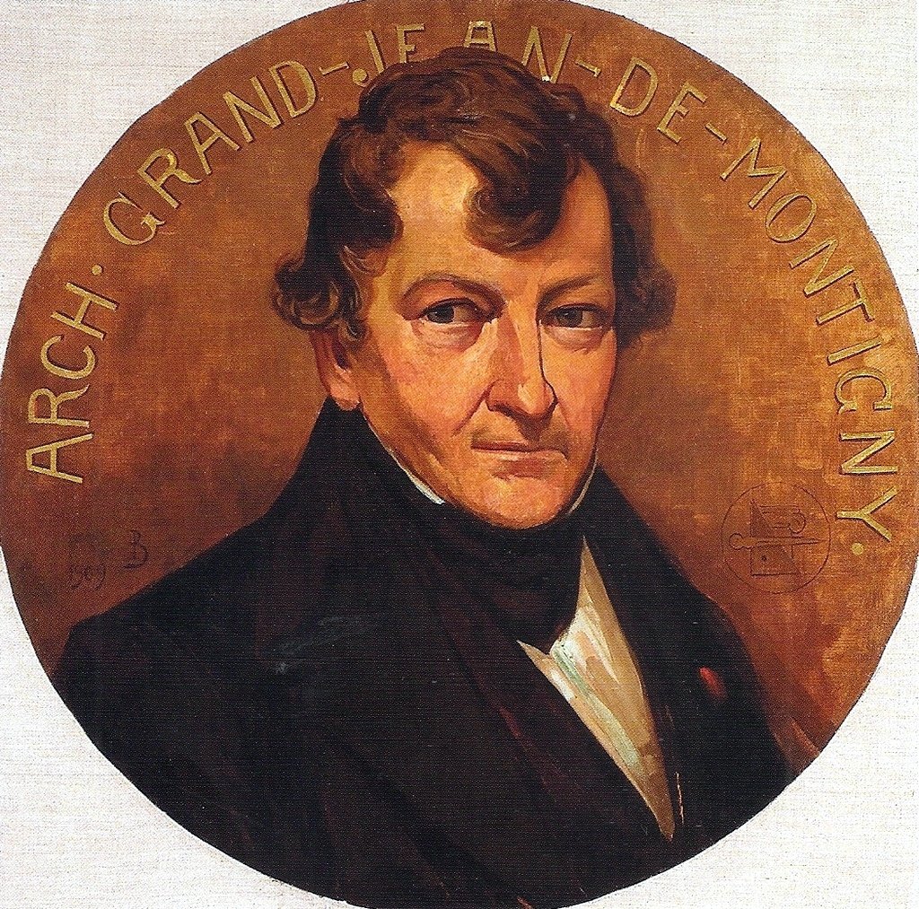  Portrait of the architect Grandjean de MontignynPortugues: Retrato do Arquiteto Grandjean de Montigny estudo para o afresco da fachada do predio da Escola Nacional de Belas Artes, atual Museu Nacional de Belas Artes, Rio de Janeiro, RJn de Henrique Bernardelli