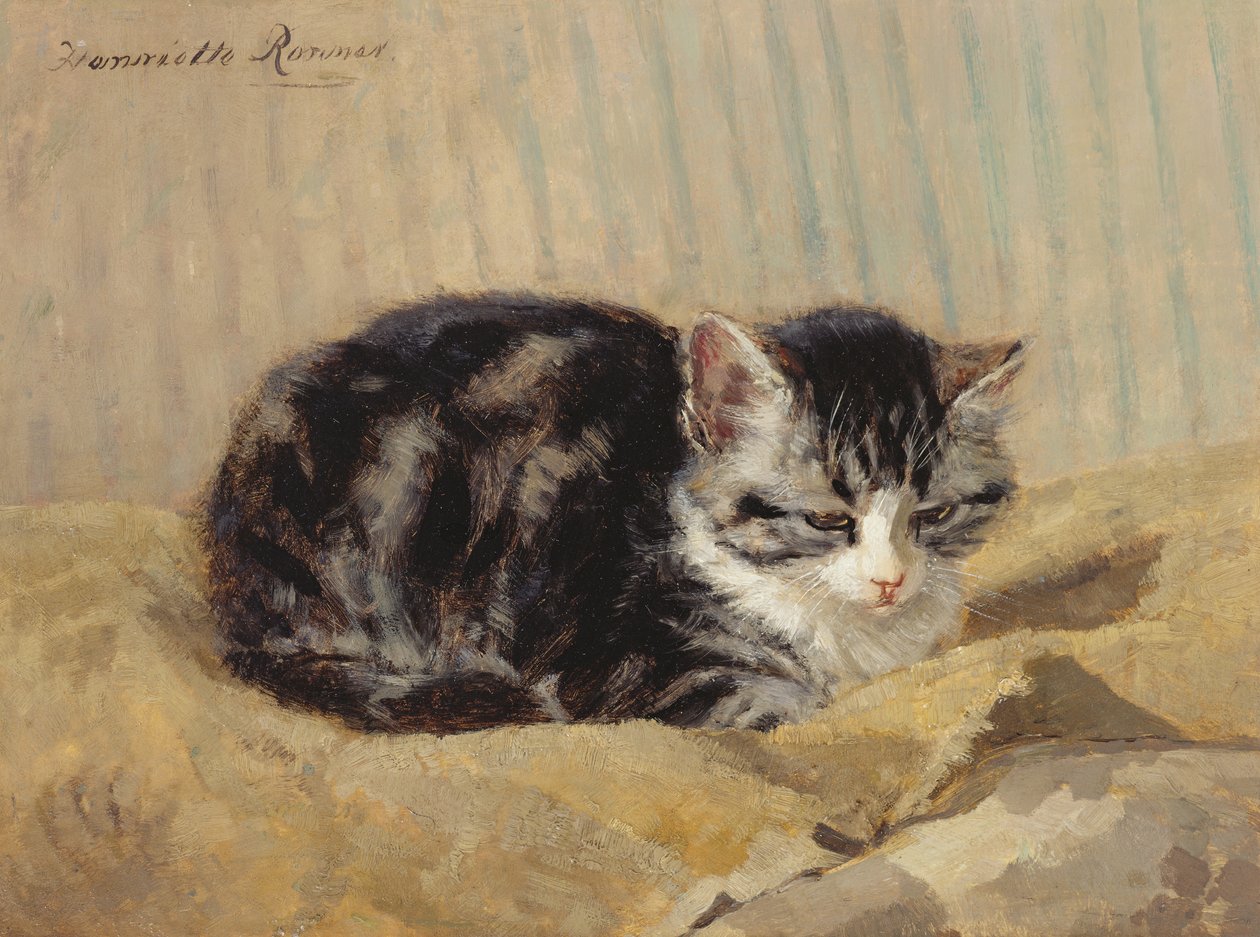 O gato malhado de Henriëtte Ronner Knip