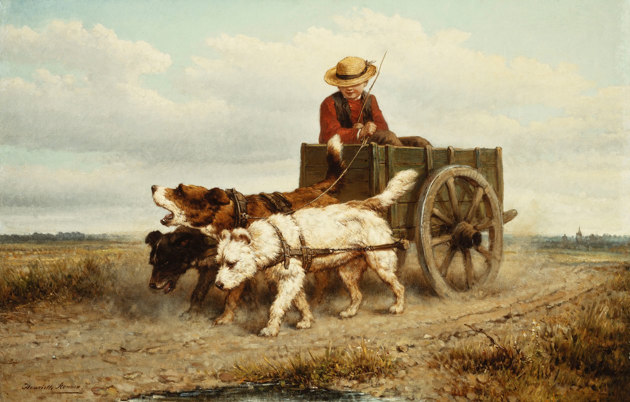 Carrinho de Cachorro, de Henriëtte Ronner Knip