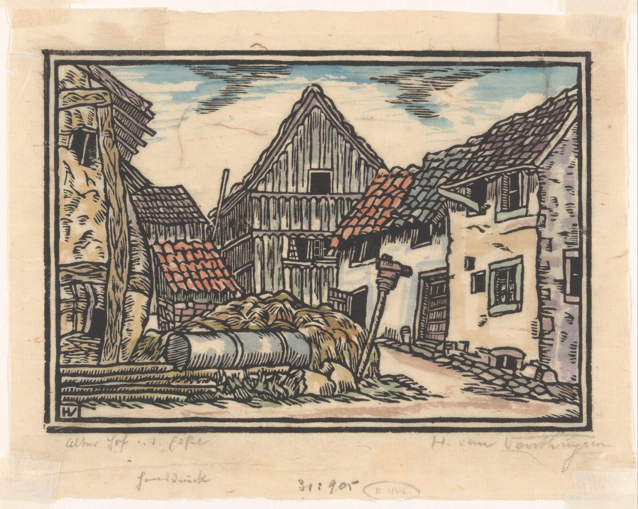 Casa da fazenda no Eifel de Henriëtte van Hove (signed by artist)