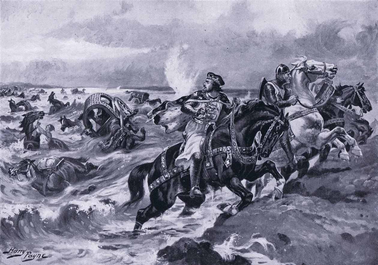 John perde sua bagagem cruzando o Wash, em 1920 de Henry A. Payne