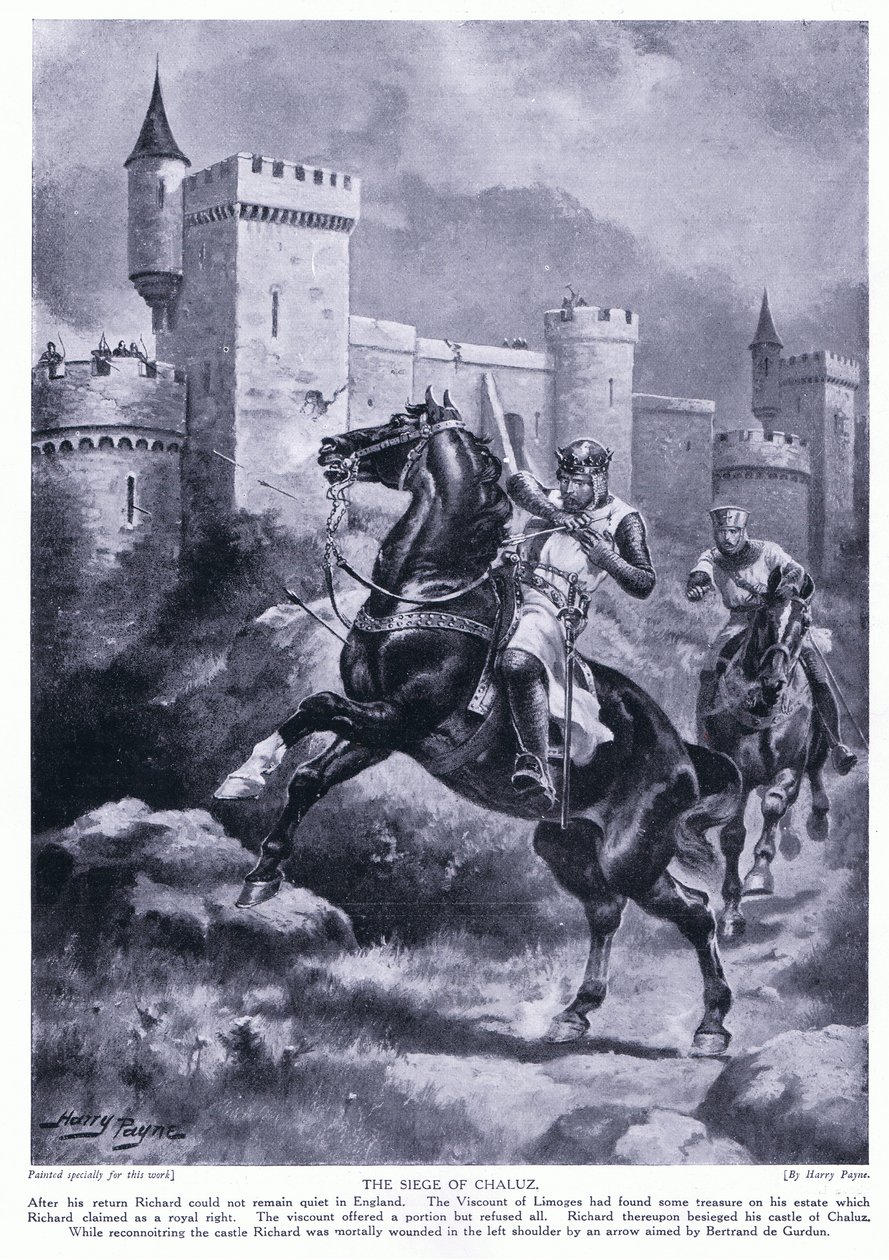 O cerco de Chaluz (Richard eu fatalmente ferido), de 1920 de Henry A. Payne