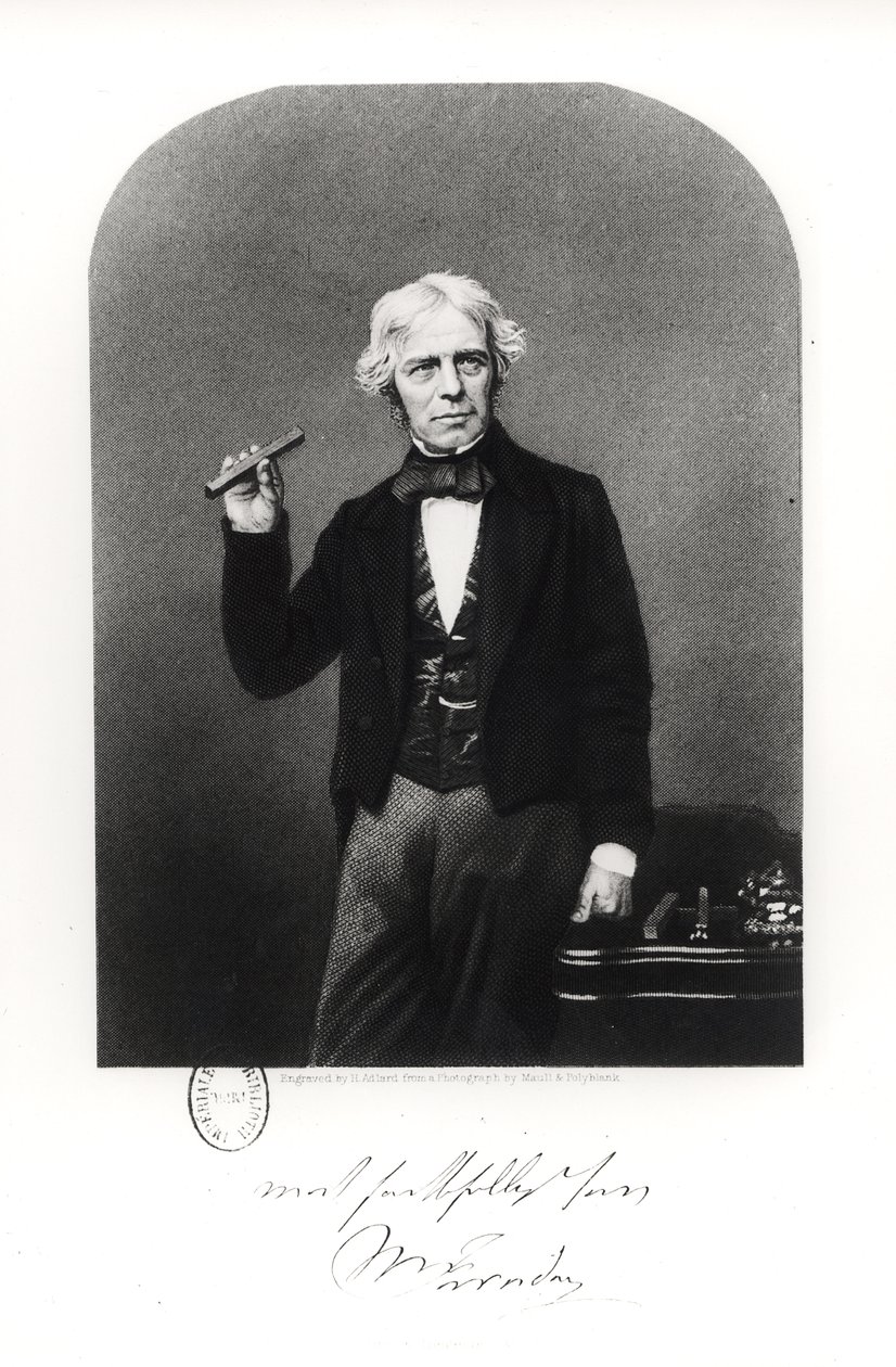 Retrato de Michael Faraday (1791-1867) de Henry Adlard