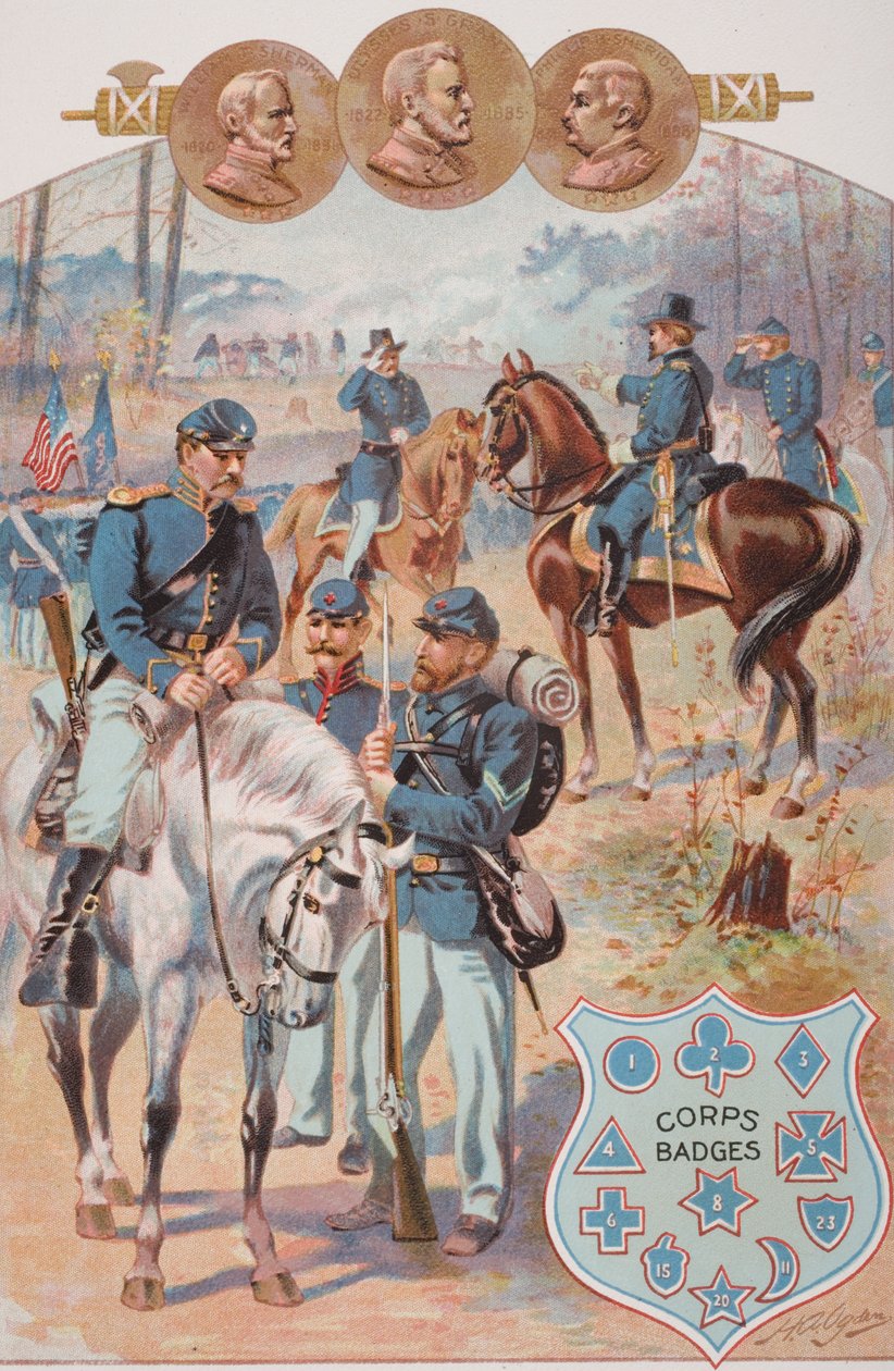 Uniformes federais durante a Guerra Civil Americana (1861-65) de Henry Alexander Ogden