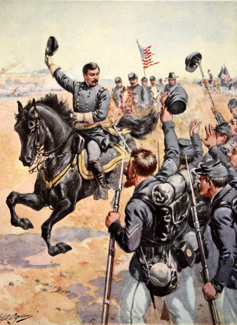 General McClellan na Batalha de Antietam, 17 de setembro de 1862 de Henry Alexander Ogden