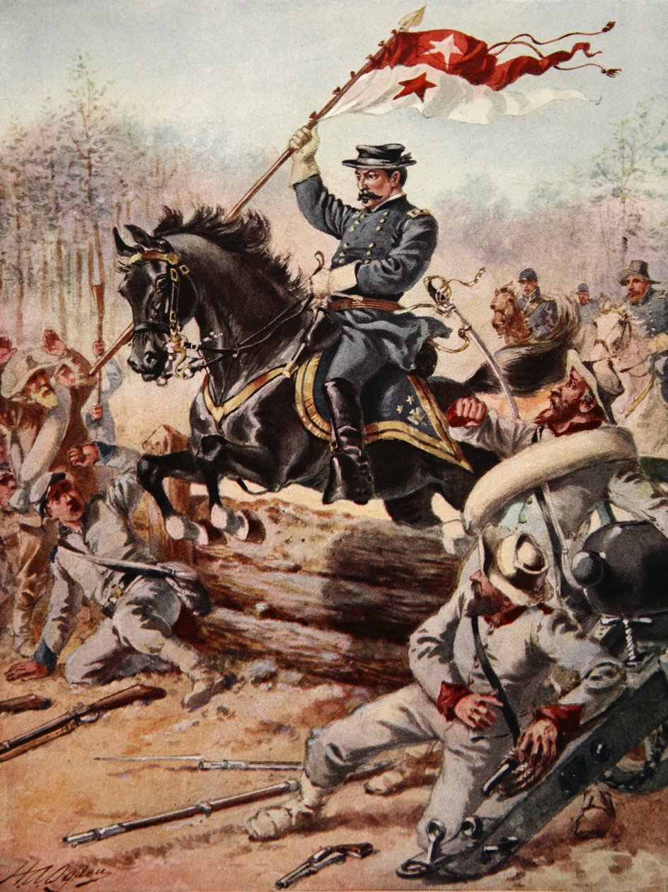General Sheridan na Batalha de Five Forks, Virgínia, 1º de abril de 1865 de Henry Alexander Ogden