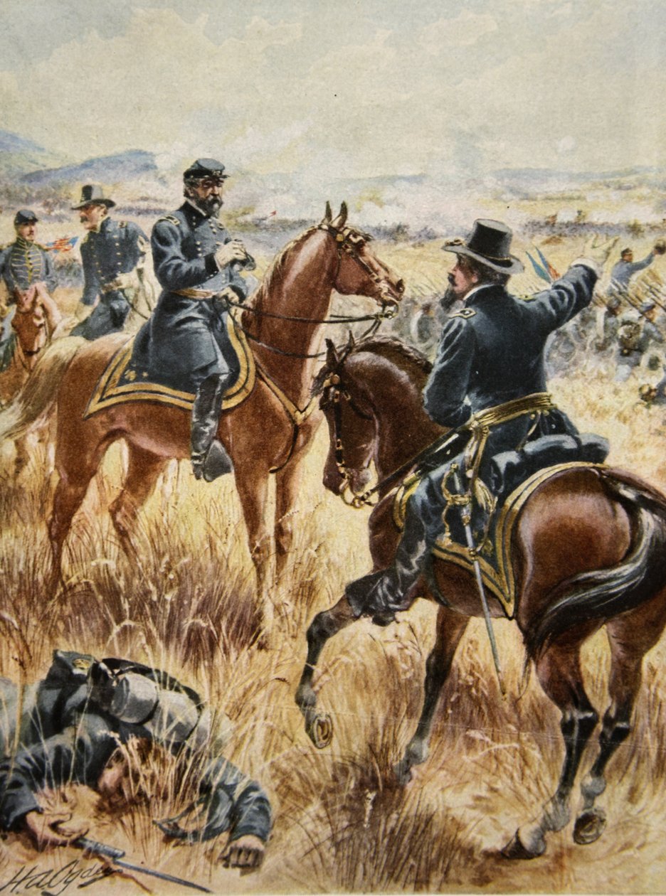 Major General George Meade na batalha de Gettysburg em 2 de julho de 1863 de Henry Alexander Ogden