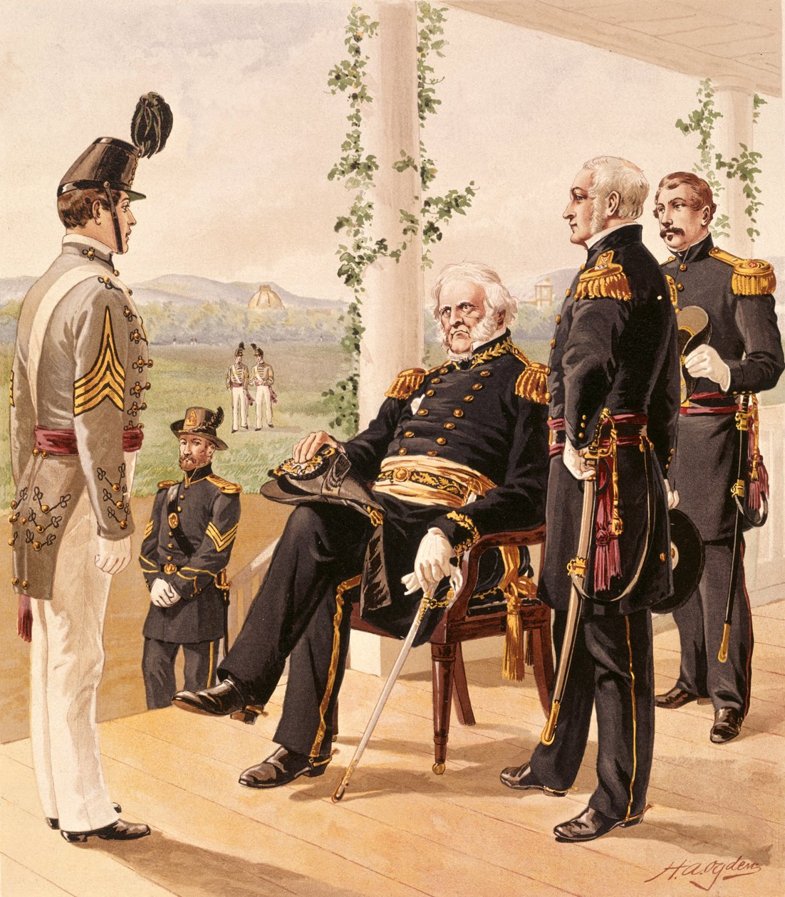 Uniformes do exército americano, 1858-61, publicado por GH Buek and Company, 1885 de Henry Alexander Ogden