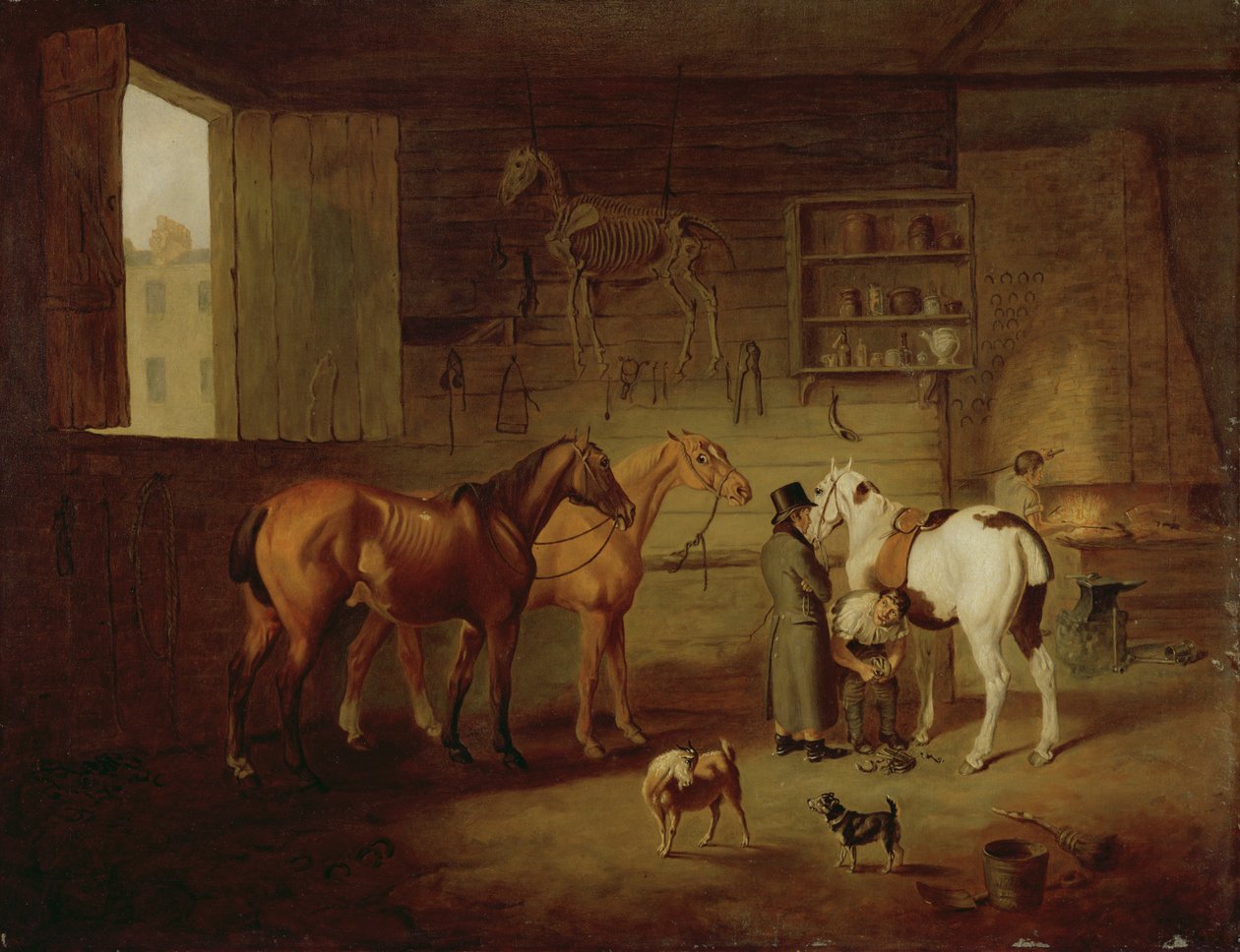 A loja do ferreiro, c.1810-20 de Henry Bernard Chalon