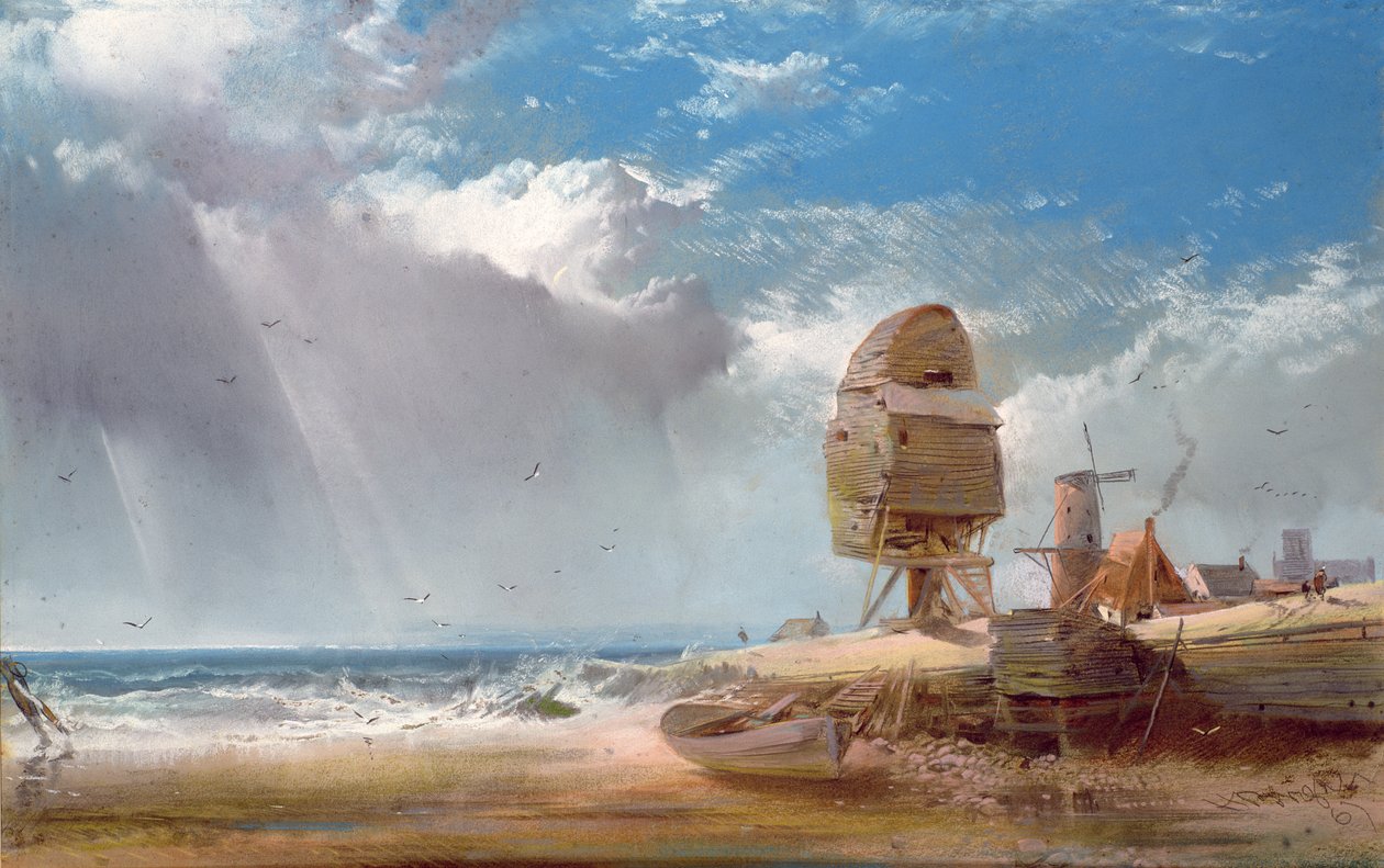 Um moinho arruinado perto de Yarmouth de Henry Bright